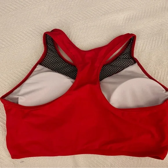 Red Racerback Bathing Suit Top - Picture 2 of 3